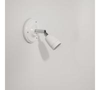 creative cables Color 90°, lámpara de pared o techo de porcelana orientable - Sin bombilla, Blanco