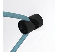Descentralizador, Gancho en 'V' de Techo o Pared para Cable eléctrico Textil - Negro