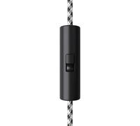 creative cables - Interruptor deslizante cilíndrico unipolar con conductor de protección - Negro