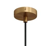 creative cables Kit Mini rosetón cilíndrico de Metal con 1 Agujero Central - Cilíndrico, Latón Satinado