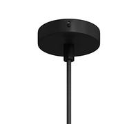 creative cables Kit Mini rosetón cilíndrico de Metal con 1 Agujero Central - Cilíndrico, Negro