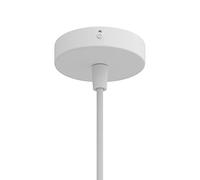 creative cables Kit Mini rosetón cilíndrico de Metal con 1 Agujero Central - Cónico, Blanco Mate