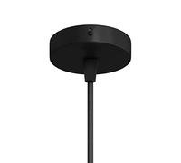 creative cables Kit Mini rosetón cilíndrico de Metal con 1 Agujero Central - Cónico, Negro