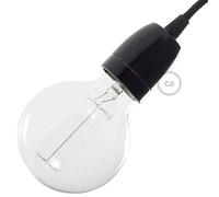 creative cables Kit portalámparas de Porcelana E27 - Negro