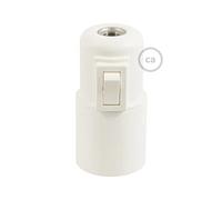 creative cables Kit portalámparas de termoplástico E27 con Interruptor - Blanco