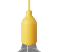 creative cables Kit portalámparas E27 de Silicona con Cable Oculto - Amarillo