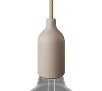 creative cables Kit portalámparas E27 de Silicona con Cable Oculto - Marrón Tierra