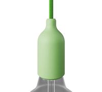 Kit portalámparas E27 de silicona con cable oculto - Verde Prado