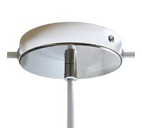 creative cables Kit rosetón cilíndrico de Metal 1 Agujero Central y Dos Laterales - Cilíndrico, Cromo