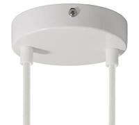 creative cables Kit rosetón cilíndrico de Metal 2 Agujeros - Cilíndrico, Blanco Brillante