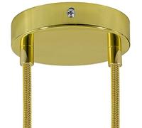 creative cables Kit rosetón cilíndrico de Metal 2 Agujeros - Cilíndrico, Latón