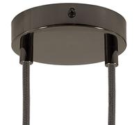 creative cables Kit rosetón cilíndrico de Metal 2 Agujeros - Cilíndrico, Negro Perla