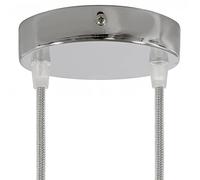 creative cables Kit rosetón cilíndrico de Metal 2 Agujeros - Cónico, Cromo