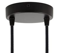 creative cables Kit rosetón cilíndrico de Metal 2 Agujeros - Cónico, Negro