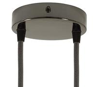 creative cables Kit rosetón cilíndrico de Metal 2 Agujeros - Cónico, Negro Perla