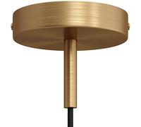 creative cables Kit rosetón cilíndrico de Metal con prensaestopa de 7cm - Latón Satinado