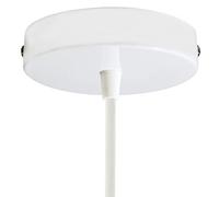 creative cables Kit rosetón cilíndrico de Metal - Cónico, Blanco Brillante