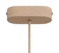 Creative cables - Kit rosetón de madera ovalada, neutra