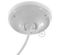 creative cables Kit rosetón de Porcelana - Blanco