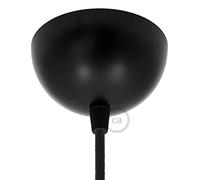 creative cables Kit rosetón semiesférico de Metal Pintado - Negro