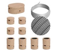 creative cables Kit Symmetric Filé System - con 5m cable textil guirnalda y 9 accesorios de madera - CZ04