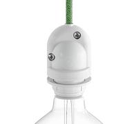 NO DISPONIBLE creative cables EIVA, el primer portalámparas para exteriores reutilizables, E27, IP65, color blanco