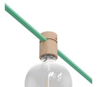 creative cables Portalámparas Madera Filé System para Cable Textil Guirnalda. Fabricado en Italia - Neutro