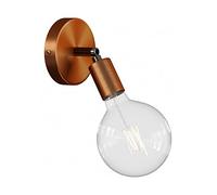 creative cables Punto de luz orientable Metal 90º, lámpara de pared o techo - Con bombilla, Cobre satinado