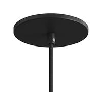 creative cables Rosetón para empotrar en Pared con 1 Agujero Central - Negro