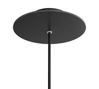 creative cables Rosetón Rose-One Redondo, diámetro 200 mm con 1 Agujero y 4 Agujeros Laterales - Negro Mate, Negro