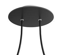 creative cables Rosetón Rose-One Redondo, diámetro 200 mm con 2 Agujeros y 4 Agujeros Laterales - Blanco Mate, Blanco