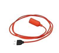creative cables Snake Lámpara de silicona con interruptor y enchufe - Sin bombilla, Naranja