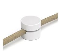 Creative cables - Soporte de pared universal para cable textil de gran sección, 3 x 1 y 3 x 1,5 y para el sistema EIVA - 2 piezas - Blanco