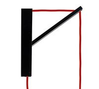 creative cables Soporte para lámparas Pinocchio, Soporte de Pared de Madera orientable para lámparas Colgantes -Color negro, ideal para espacios reducidos