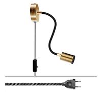 creative cables Spostaluce Lámpara orientable Flex 30 con Foco GU1d0 - con Bombilla, Bronce Satinado