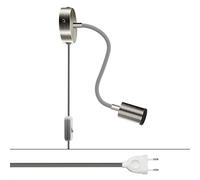 creative cables Spostaluce Lámpara orientable Flex 30 con Foco GU1d0 - con Bombilla, Titanio Satinado