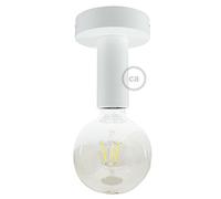 creative cables Wood M, lámpara de pared o techo de madera natural pintada - Sin bombilla, Blanco