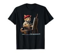 Creative Cat Artist Painting Camiseta