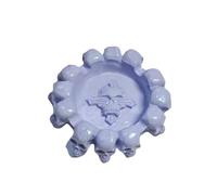 Creative - Cenicero de calavera realista, multiusos, adorno de yeso aterrador para cigarrillos y puros, decoración única de Halloween, color morado, tamaño pequeño