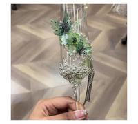 Creative Champagne Glass Decoration Wedding Toast Cup DIY Handmade Homemade Material Package A Pair(F-material kit)
