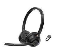 Creative Chat Wireless Auriculares on-Ear inalámbricos con micrófono Tipo Boom con cancelación de Ruido, dongle USB, Control de reproducción y Llamadas, botón para silenciar el micrófono