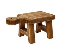 Creative Co-op Rectangular Base de Madera con asa, Natural, Cuadrado