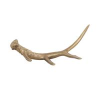 Creative Co-op Decoración de Cuernos de Aluminio, Figura con Acabado Dorado, 16 Pulgadas de Largo x 5 Pulgadas de Ancho x 5 Pulgadas de Alto, Color Gris