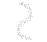 Creative Co-op - Guirnalda de Estrellas (cartón, 182,88 cm), Color Plateado