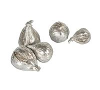 Creative Co-op Higos Decorativos de Resina, Acabado Plateado, Juego de 5