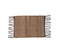 Creative Co-Op Mantel Individual Tejido de Yute y algodón con Flecos, 19 Pulgadas de Largo x 13 Pulgadas de Ancho x 0.01 Pulgadas de Alto, Natural