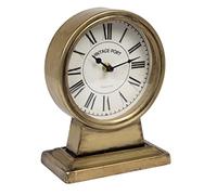 Creative Co-Op Reloj de Mesa, Hierro, Acabado Dorado