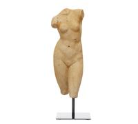 Creative Co-Op Resin Female Body Figure on Metal Stand Plaster Finish