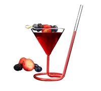 Creative Cocktail Glass - Porcupine Fish/Swan/Rose/Octopus/Bird Design, Novelty Drink Cup for KTV Bar Night Party(Spiral 110ml)