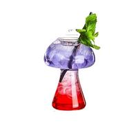 Creative Cocktail Glass - Porcupine Fish/Swan/Rose/Octopus/Bird Design, Novelty Drink Cup for KTV Bar Night Party(Mushroom 285ml)